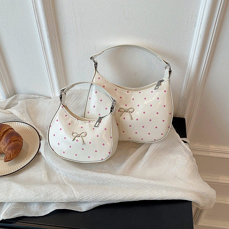 WoCharming Polka Dot Crossbody Handbag Bowlift