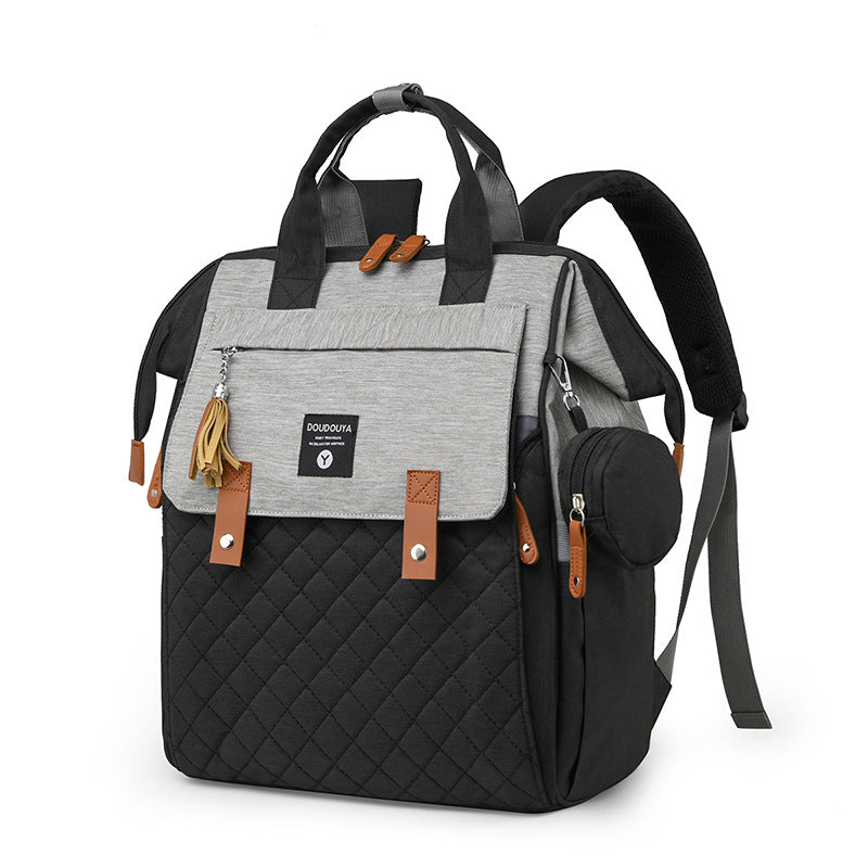 Multi-Functional Quilted Travel Backpack Bowlift
