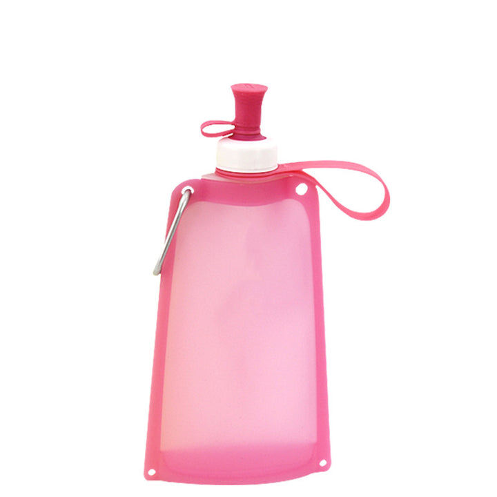 Collapsible Silicone Travel Water Bottle with Carabiner Bite Valve Bowlift