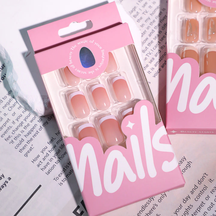 Elegant French Manicure Nail Art Bowlift