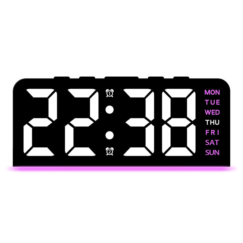 Large LED Digital Alarm Clock with Dual Alarm and Weekday Indicator Bowlift