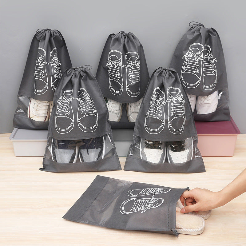 Clear-Window Drawstring Breathable Shoe Storage and Travel Dust Bag Bowlift