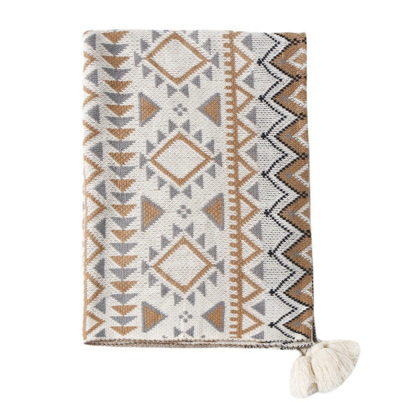 Bohemian Patterned Throw Blanket Bowlift