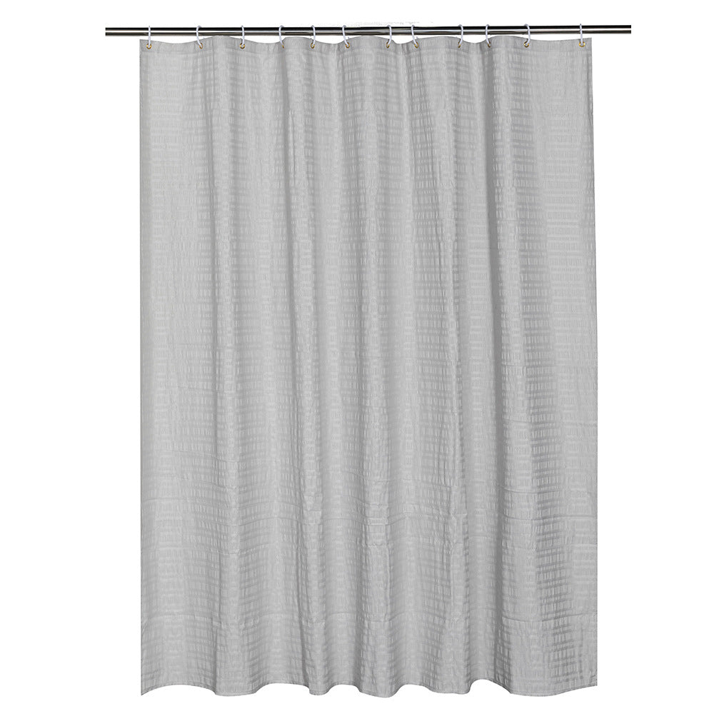 Premium Textured Shower Curtain Bowlift