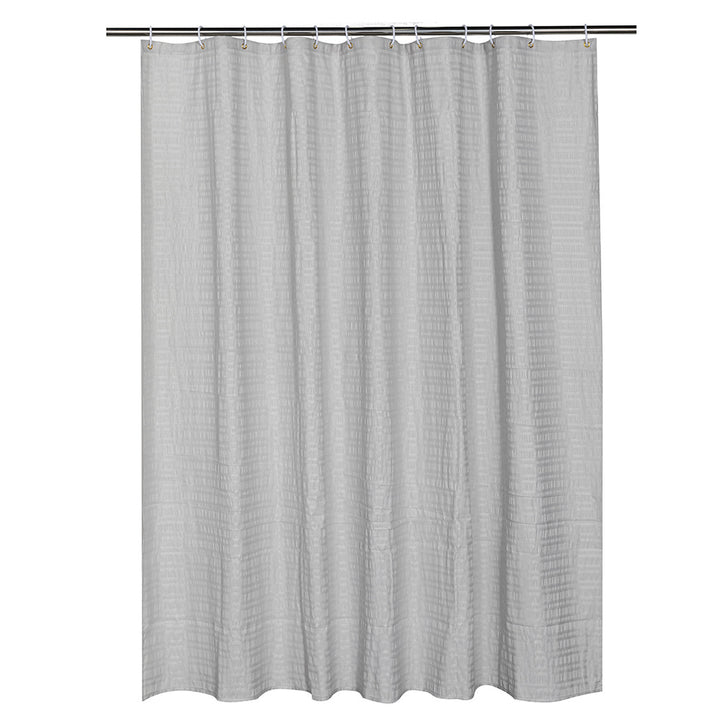Premium Textured Shower Curtain Bowlift