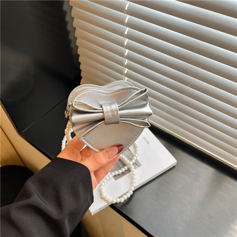WoHeart-Shaped Bow Clutch Bag Bowlift