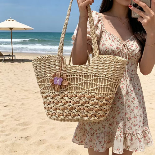 Braided Baste Beach Bag Bowlift