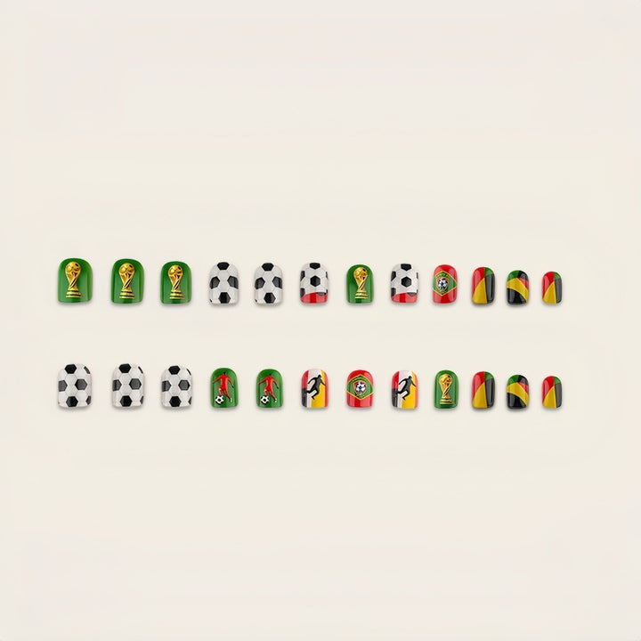 Creative Football Theme Art Nail Set Bowlift