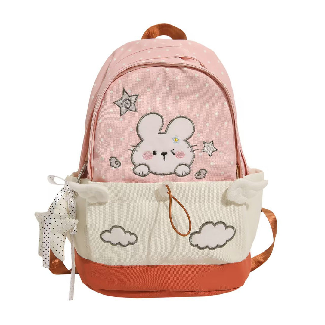 Backpack with Cute Rabbit Motif and Practical Compartments Bowlift