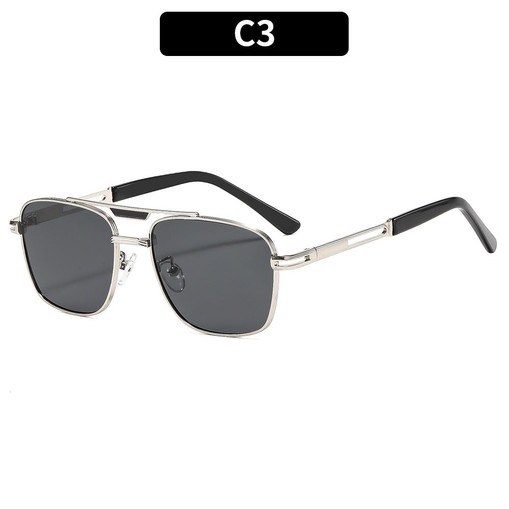 Elegant Geometric Square Frame Sunglasses