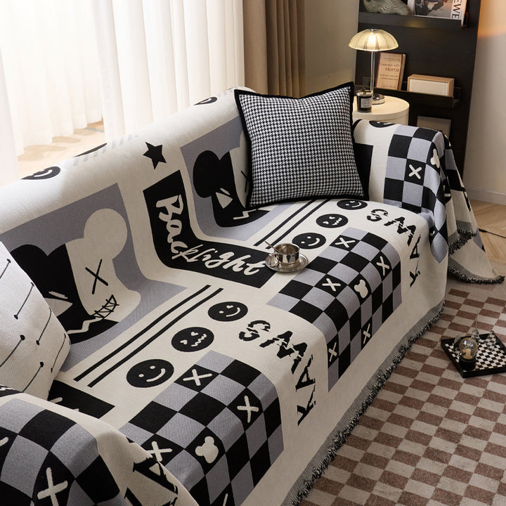 Playful Graphic Art Sofa Throw Blanket