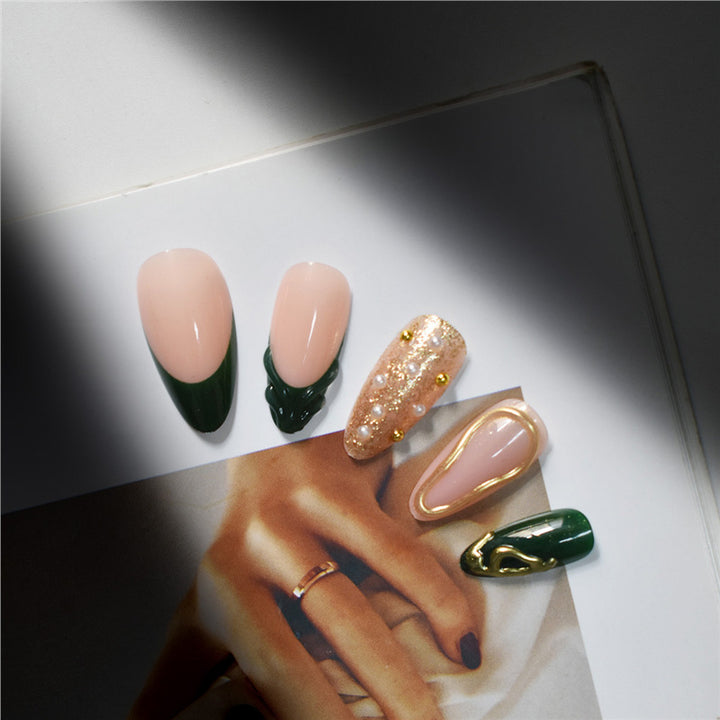 Glamorous Decorative Press-On Nail Art Bowlift