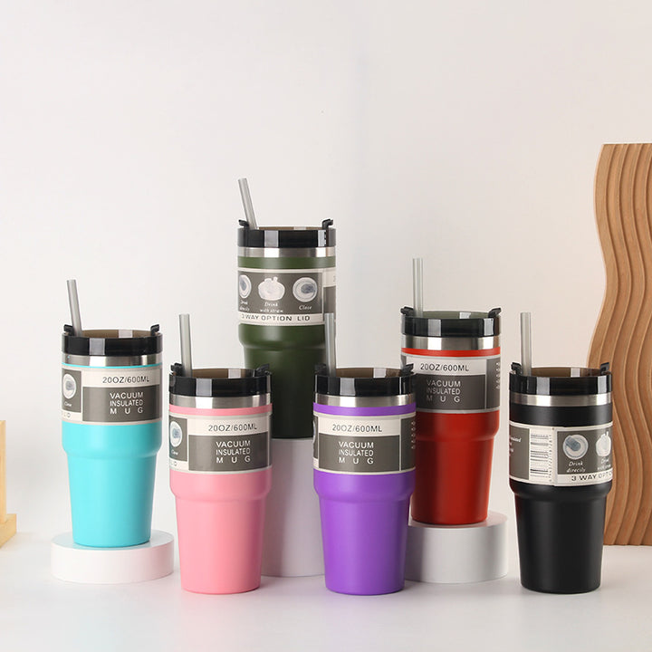 Women Insulated Drinking Cups with Reusable Straw Bowlift