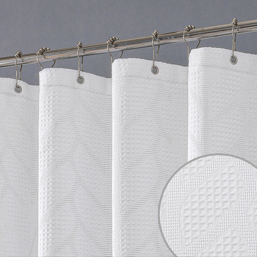 Textured Embossed Shower Curtain Bowlift