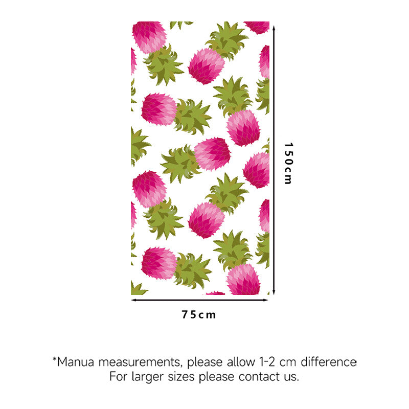 Beach towel with exotic pineapple and palm pattern Bowlift