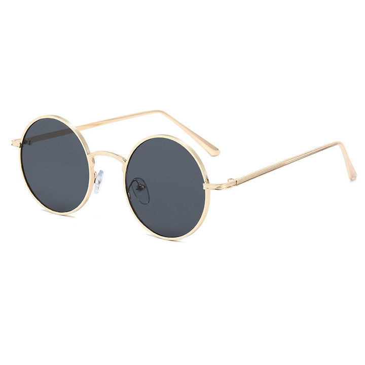 Ladies fashionable glasses with round lenses and fine metal frame Bowlift