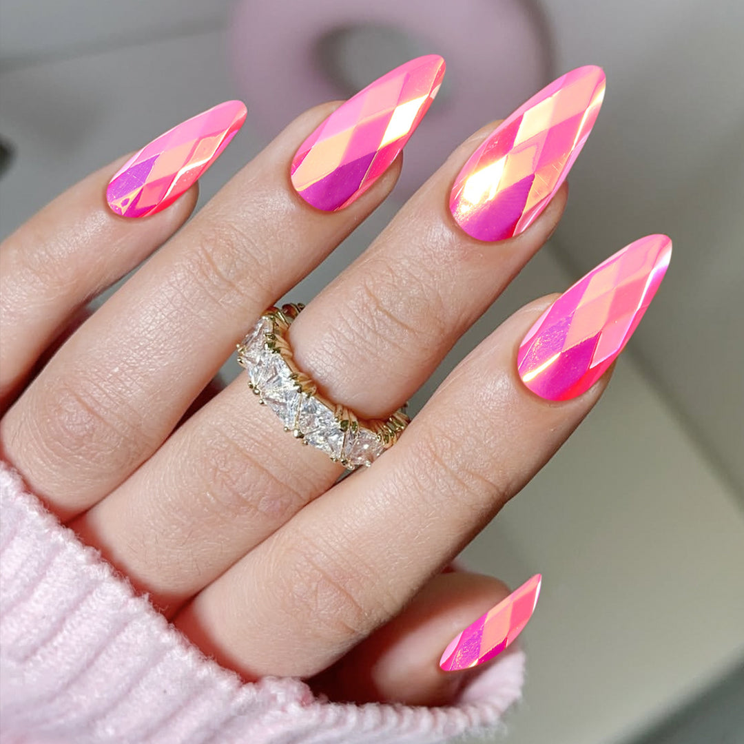 Glittering Stiletto Nail Extensions Bowlift