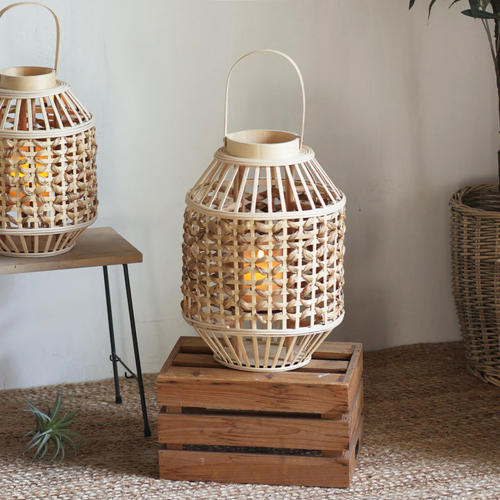 Handcrafted Rattan Lantern Bowlift