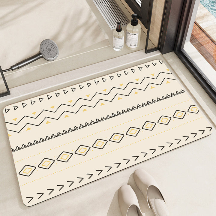 Artistic Cat-Themed Bath Mat Bowlift