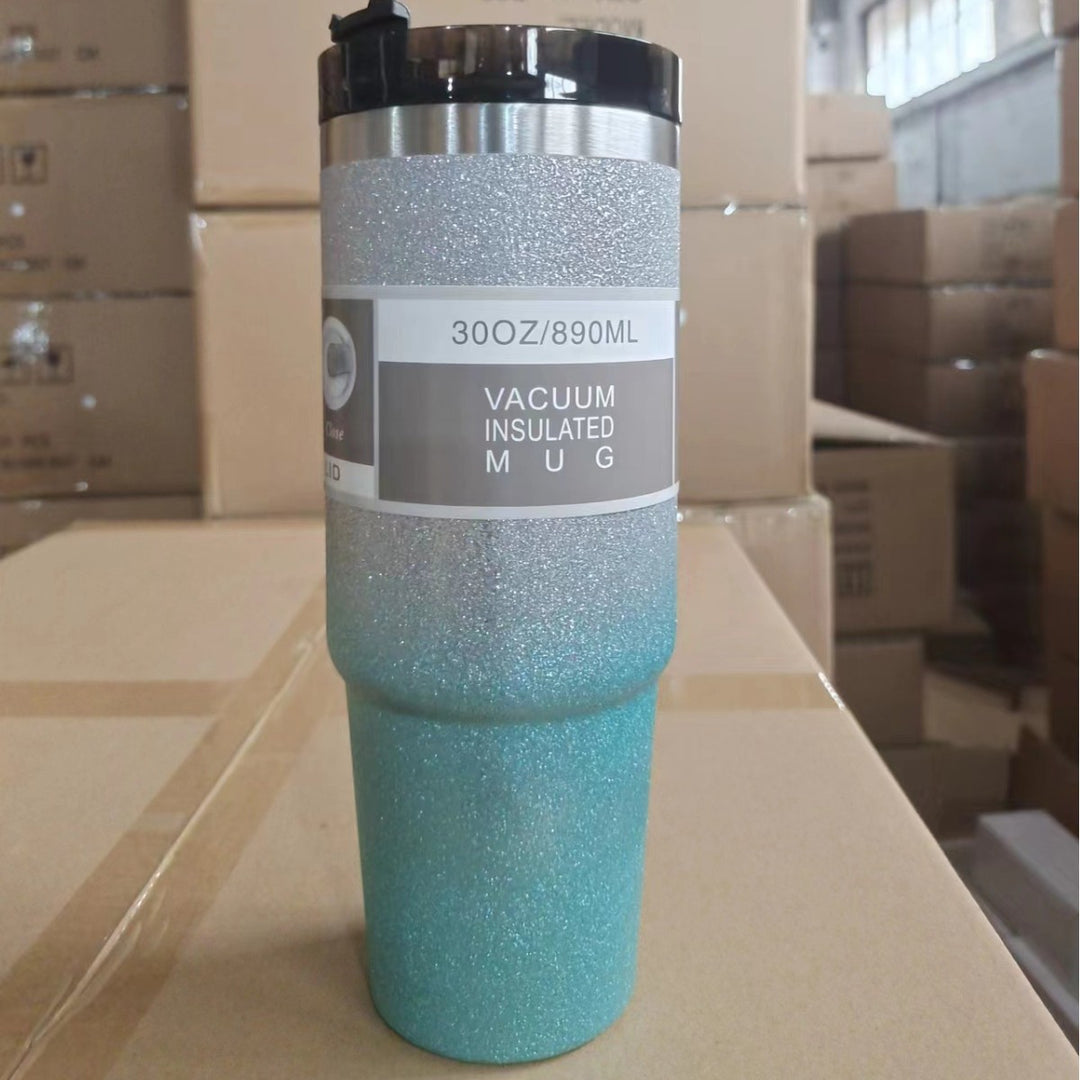 Women's drinking cup with vacuum insulation and practical lid Bowlift