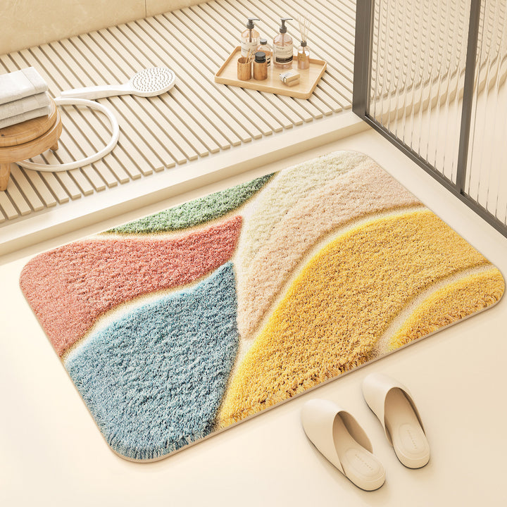 Colorful Geometric Design Bath Mat Bowlift