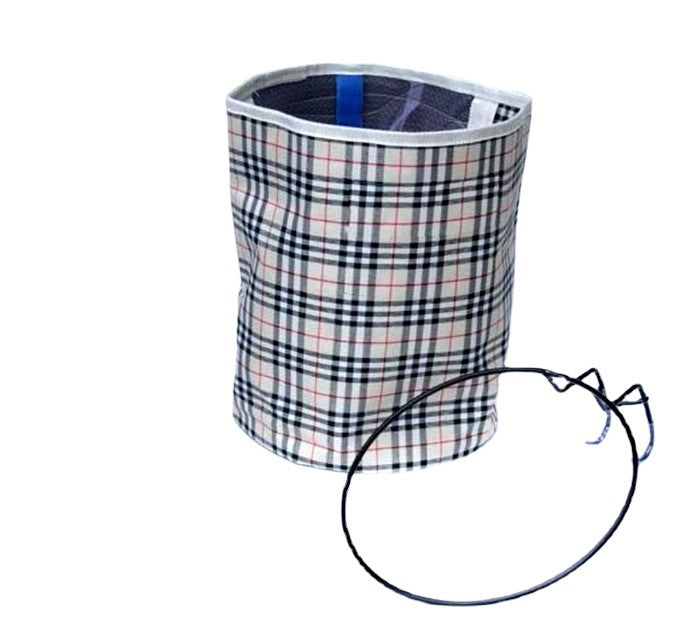 plaid climbing chalk bag with fleece lining brush holder and waist belt Bowlift
