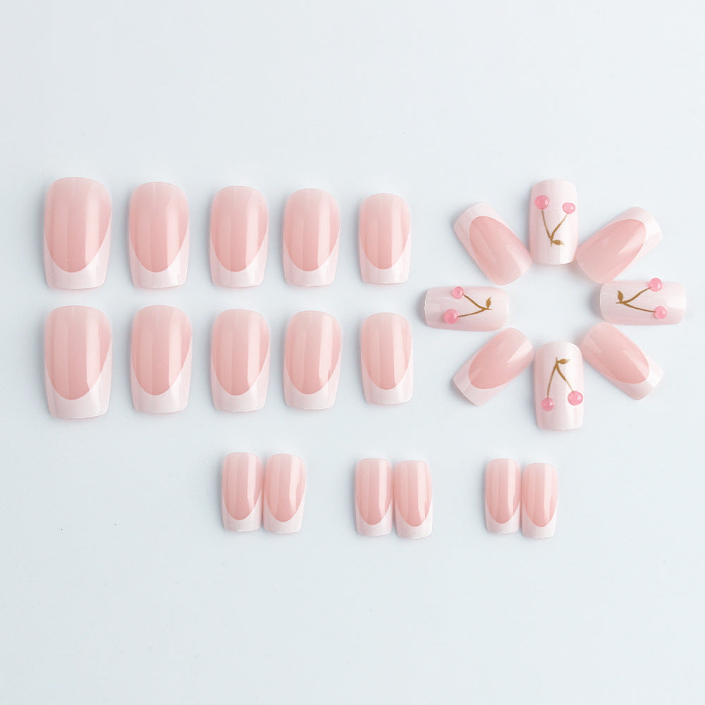 Elegant Cherry Blossom Gel Nail Art Bowlift