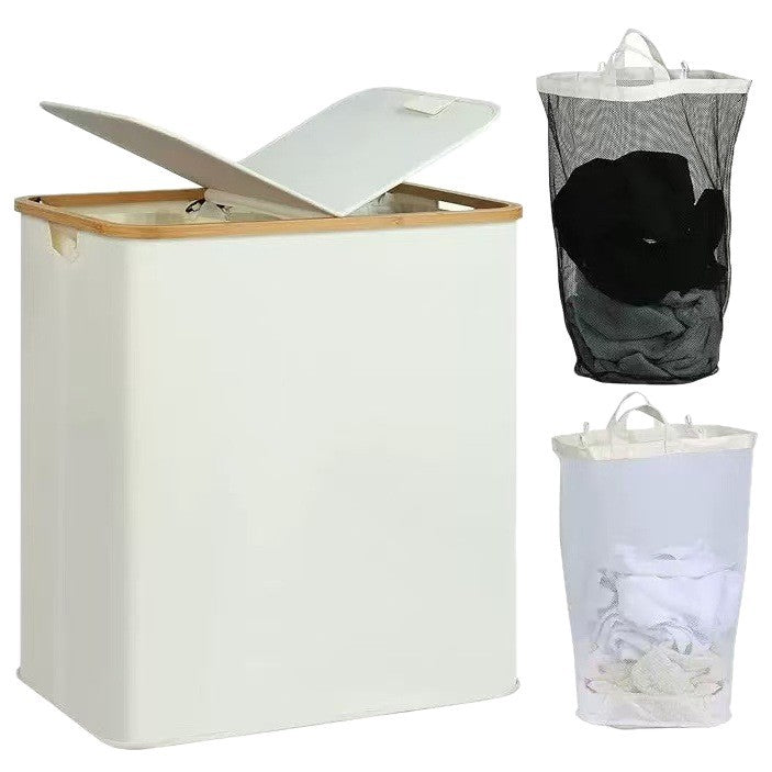 Laundry basket with lid and shelf table Bowlift