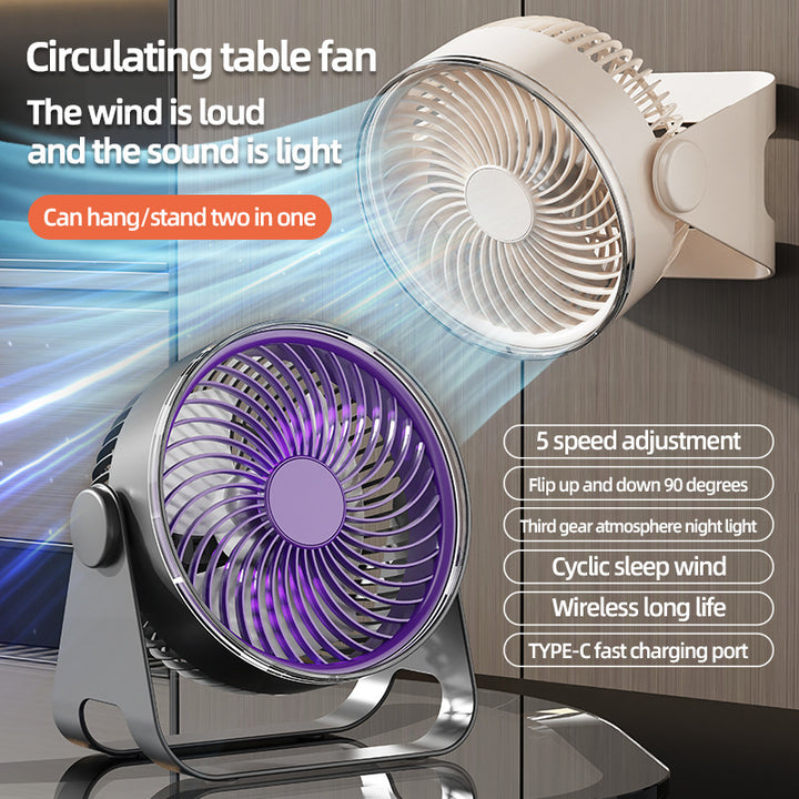 Unisex Versatile Desk and Wall Fan with Adjustable Speed Bowlift