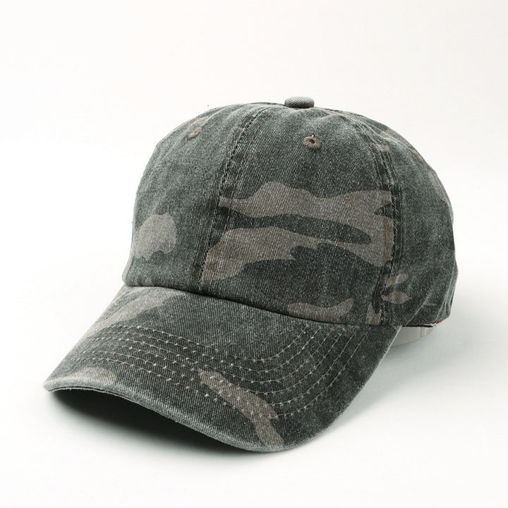 Unisex Camo Print Adjustable Baseball Cap Bowlift