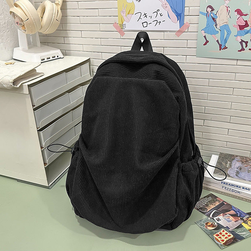 Soft Textured Corduroy Backpack