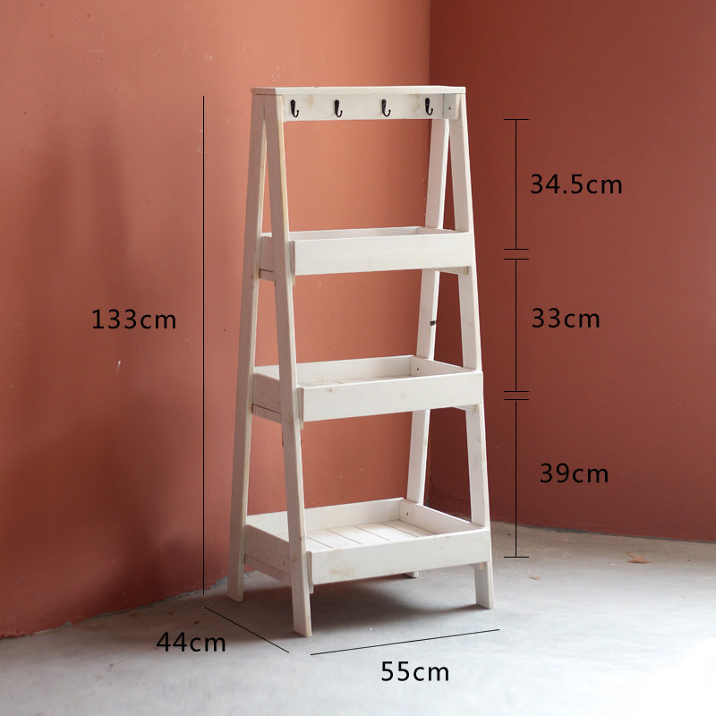 Multifunctional Wooden Step Ladder Bowlift