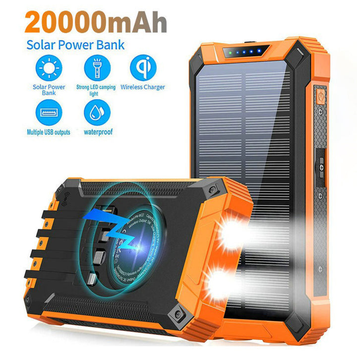 High-performance solar power bank with multifunctional cable Bowlift