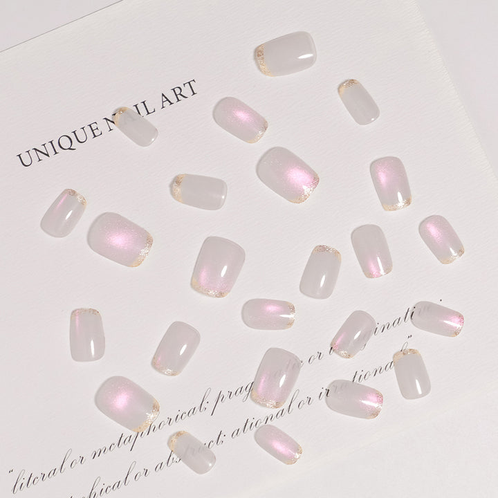 Elegant Glitter Tip Press-On Nail Set Bowlift