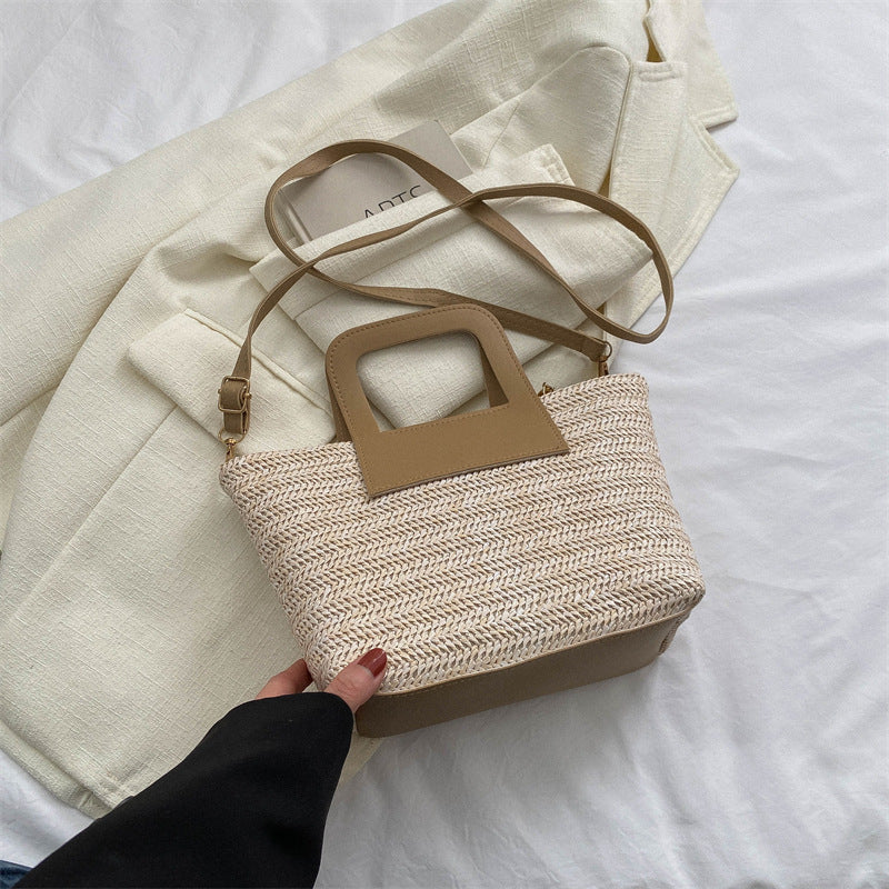 Modern Textured Woven Handheld Bag Bowlift