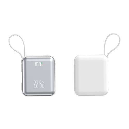 Portable power bank with digital display and integrated cable management Bowlift