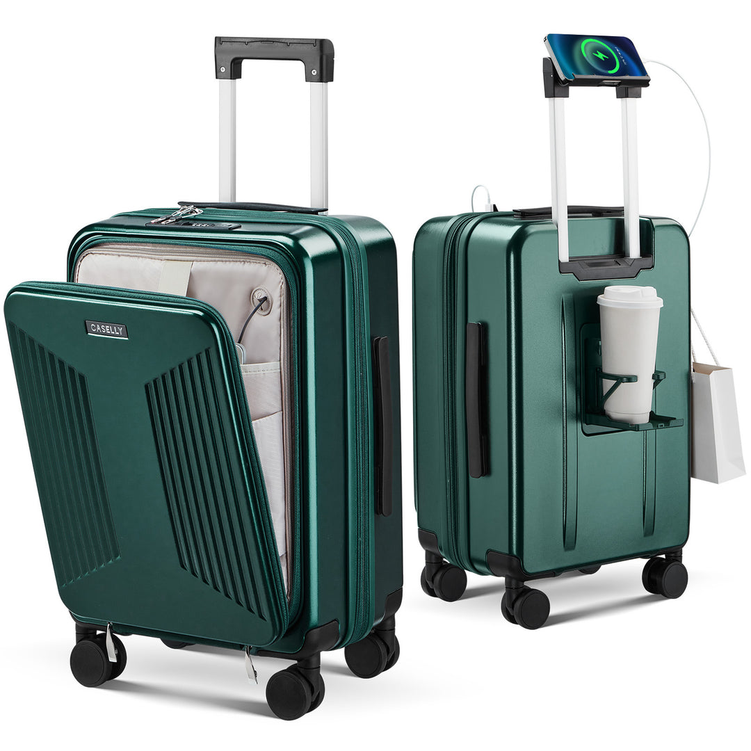 Unisex Smart Charging Hard Shell Trolley Luggage Bowlift