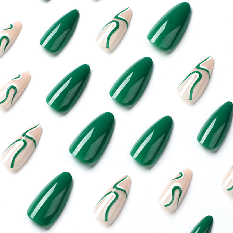 Elegant Nail Art with Creative Wave Designs Bowlift