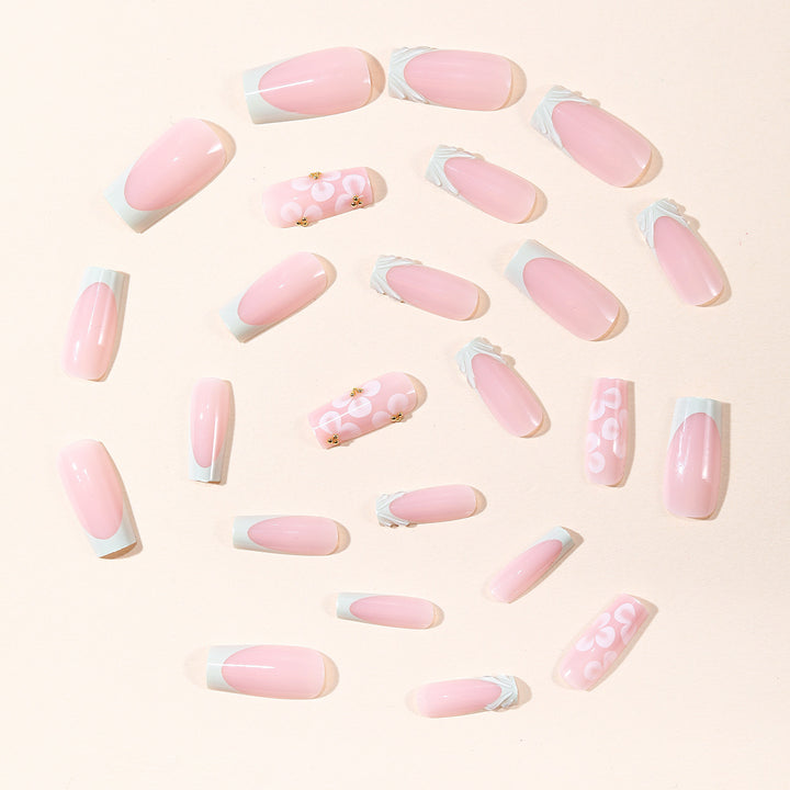 Floral Art Acrylic Nail Extensions Bowlift
