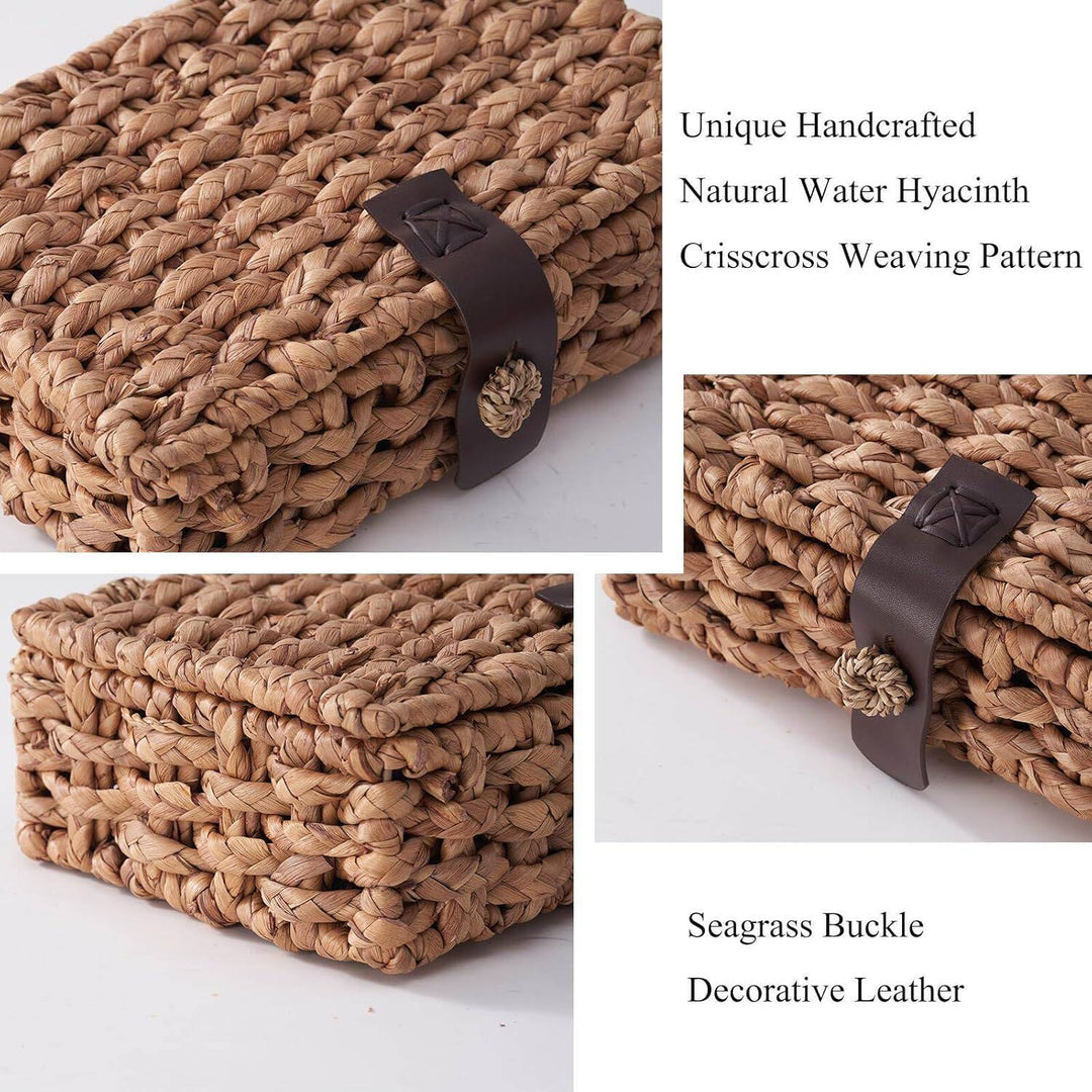 Handcrafted Storage Box Made of Braided Natural Material Bowlift