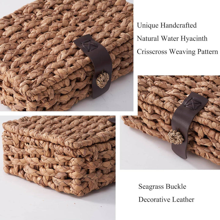 Handcrafted Storage Box Made of Braided Natural Material Bowlift