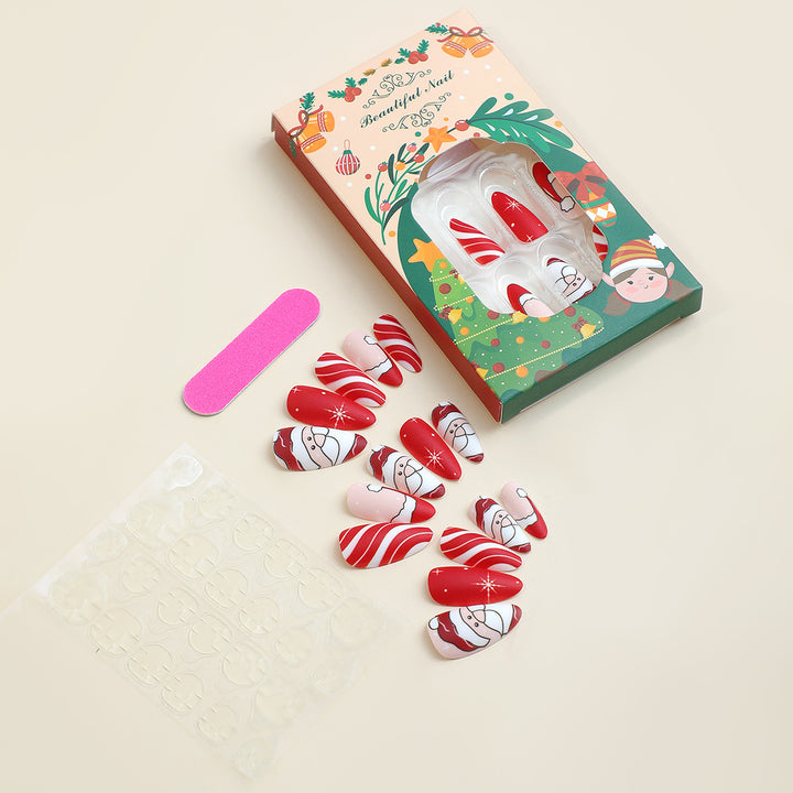 Art nail set with festive Christmas design Bowlift