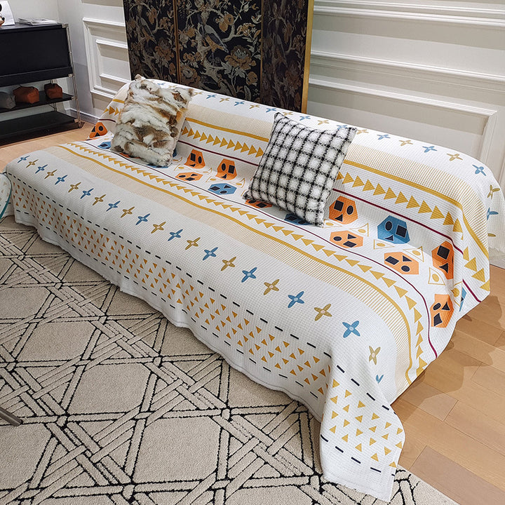 Cozy Geometric Pattern Throw Blanket