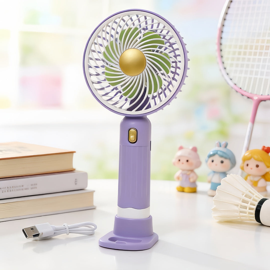 Ladies Portable Handheld Fan with Variable Speed Mode Bowlift