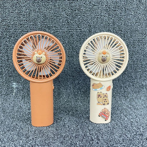 Unisex Portable Hand Fan with Cute Animal Design and USB Charging Function Bowlift