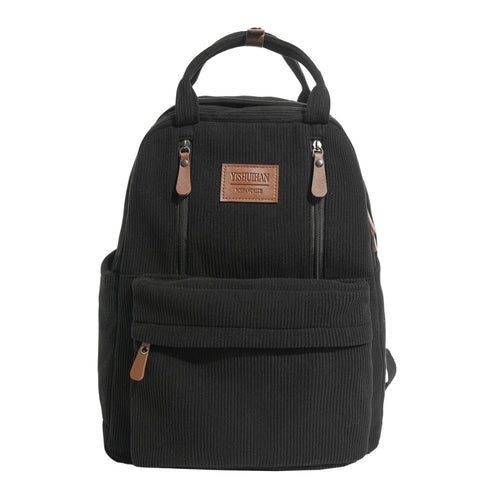 Corduroy Textured School Backpack Bowlift