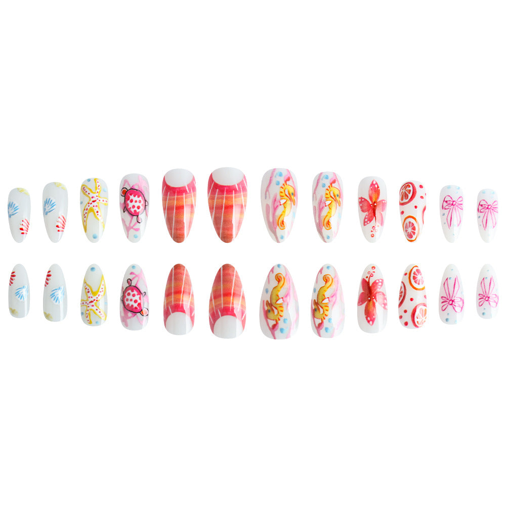 Nautical-Themed Decorative Press-On Nails Bowlift
