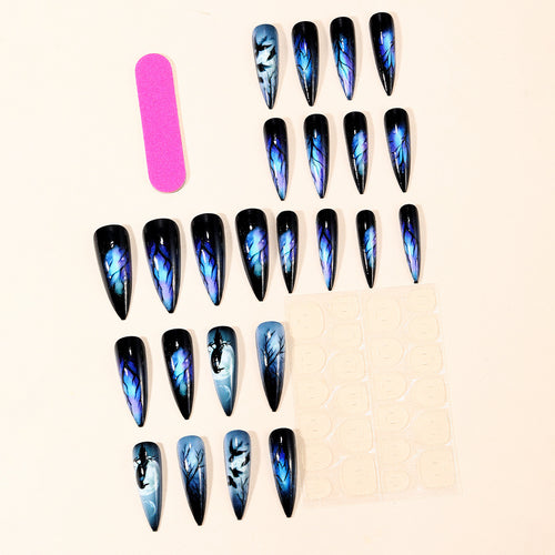 Gothic Enchanted Stiletto Nail Art Extensions Bowlift