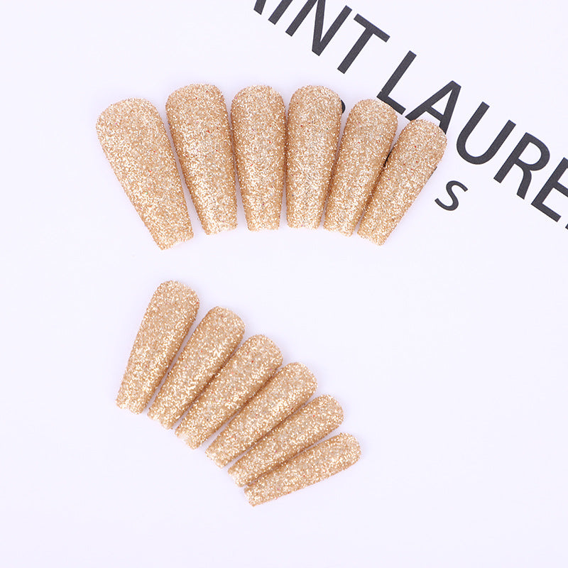 High-quality artificial nails with glitter effects Bowlift