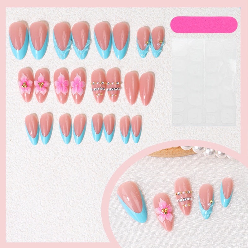 Creative Floral-Inspired Press-On Nail Set Bowlift